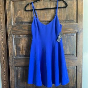 NWT Lulus sapphire blue skater dress
